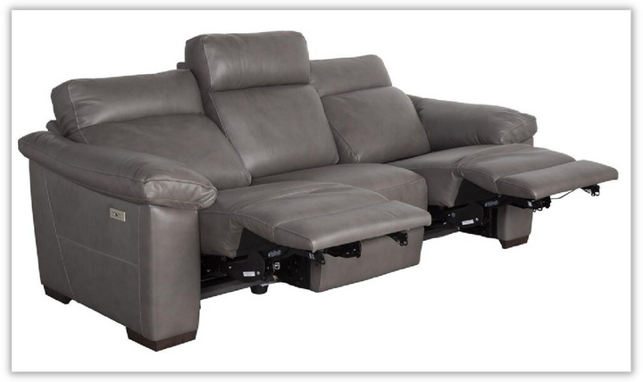 Natuzzi Estremo 3-Seater Leather Triple Motion Power Recliner Sofa