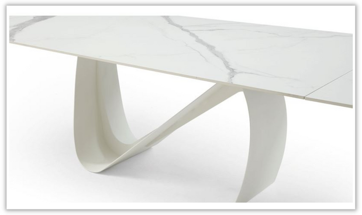 European Ceramic Top Marble Design Extension Dining Table