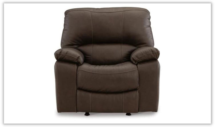 Leesworth Dark Brown Leather Power Recliner