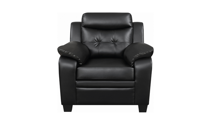 Finley Tufted Upholstered Chair Black-Jennifer Furniture