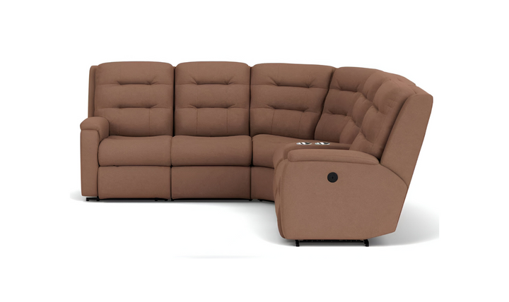 Flexsteel Arlo Fabric Power Reclining Sectional With Storage