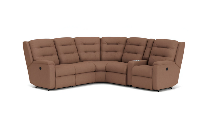 Flexsteel Arlo Fabric Power Reclining Sectional With Storage