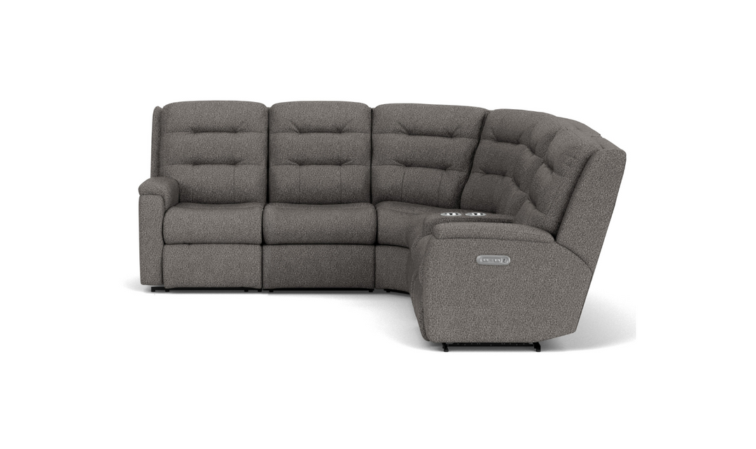 Flexsteel Arlo Fabric Power Reclining Sectional With Storage