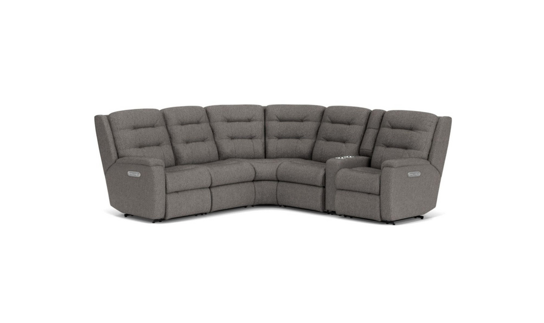 Flexsteel Arlo Fabric Power Reclining Sectional With Storage