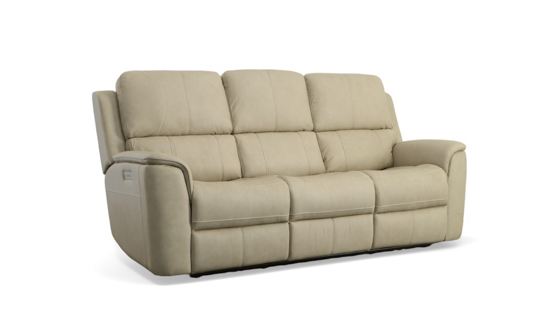 Flexsteel Henry 3 Seater Sofa With Power Recliner And Headrests