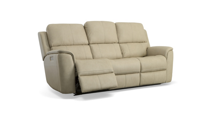 Flexsteel Henry 3 Seater Sofa With Power Recliner And Headrests