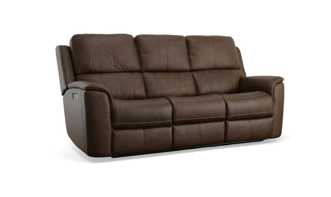 Flexsteel Henry 3 Seater Sofa With Power Recliner And Headrests