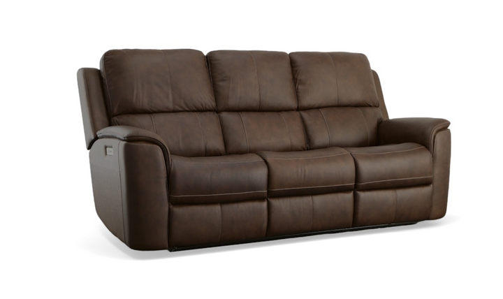 Flexsteel Henry 3 Seater Sofa With Power Recliner And Headrests