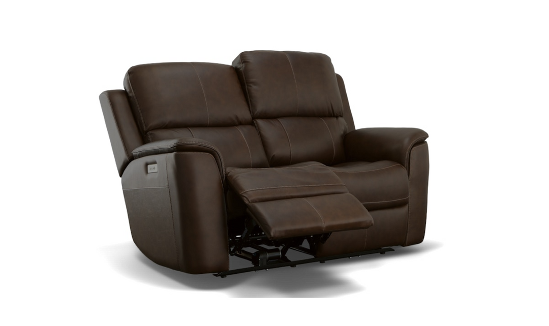 Flexsteel Henry Leather Power Recliner Living Room Set-jenniferfurniture