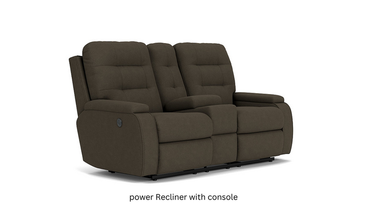 Flexsteel Kerrie Fabric Power Reclining Loveseat With Console-jenniferfurniture