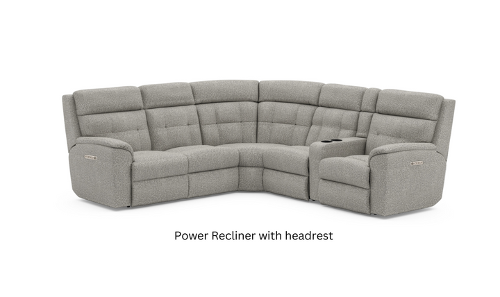 Flexsteel Mason 5 Seater Fabric Reclining Sectional With Console