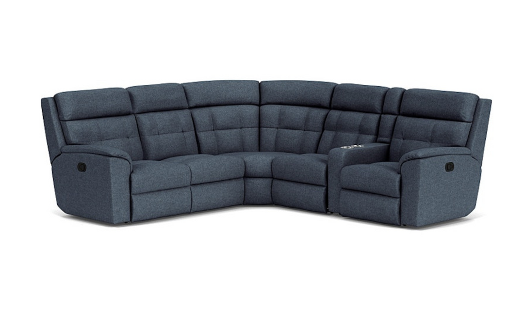 Flexsteel Mason 5 Seater Fabric Reclining Sectional With Console