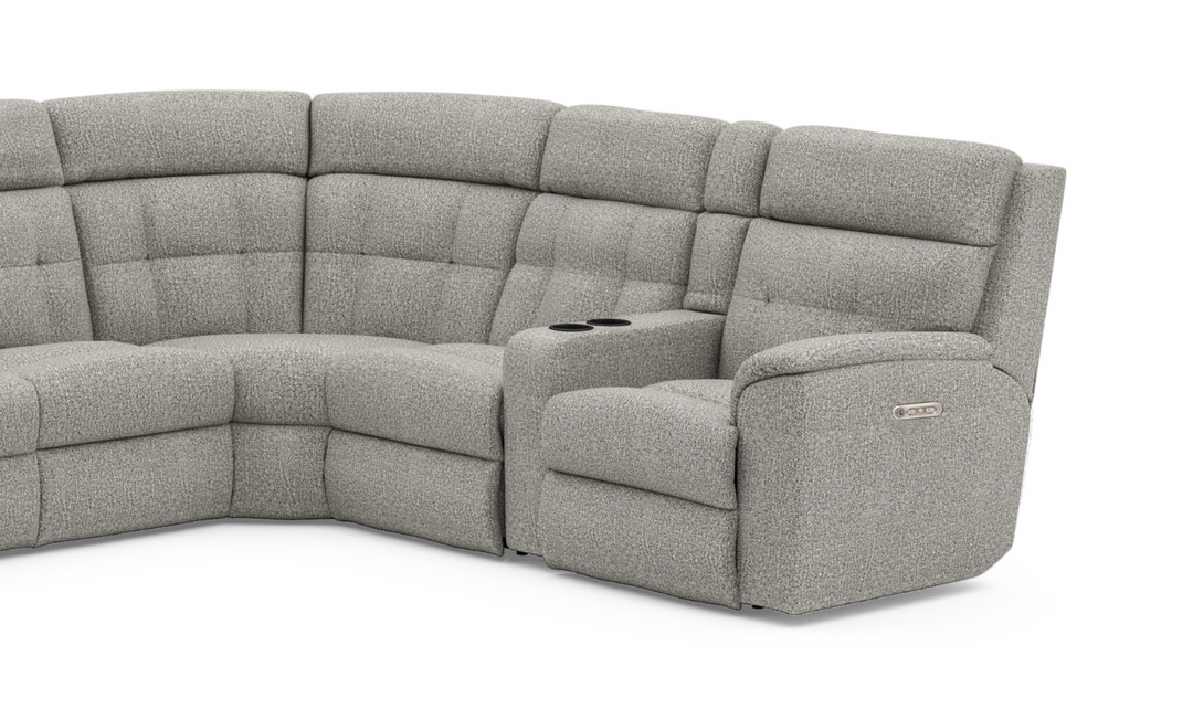 Flexsteel Mason 5 Seater Fabric Reclining Sectional With Console