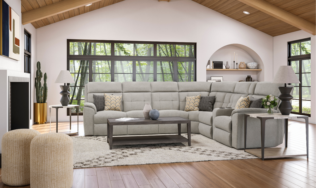 Flexsteel Mason 5 Seater Fabric Reclining Sectional With Console