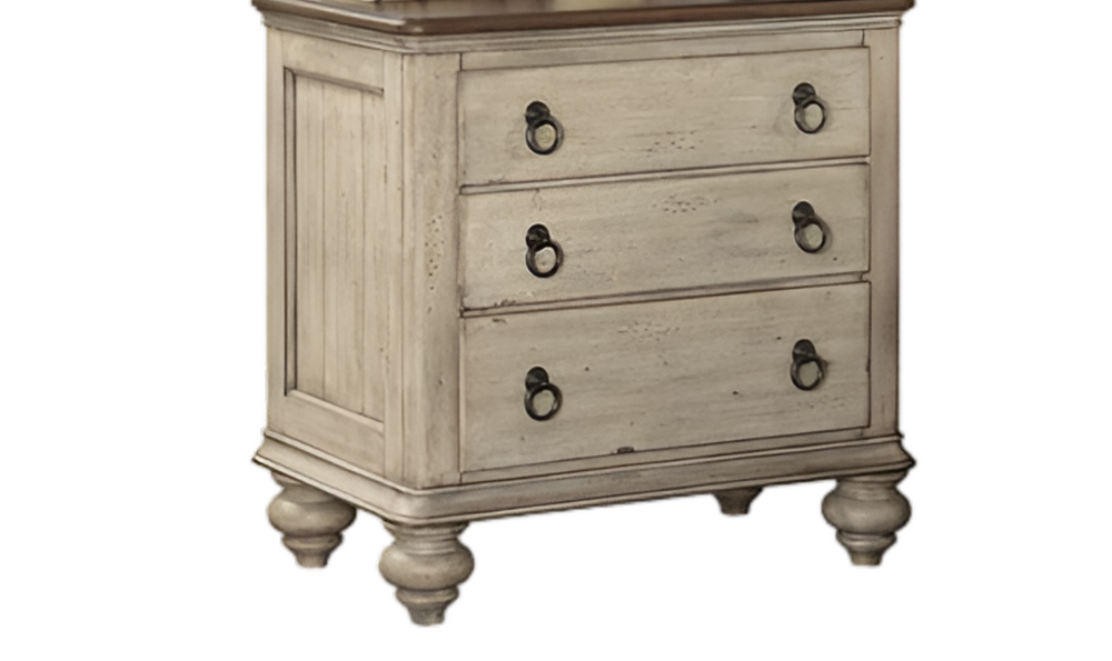 Flexsteel Plymouth 3 Drawers Nightstand With Usb Port-jenniferfurniture