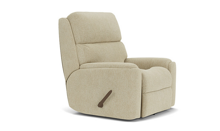 Flexsteel Rio Swivel Gliding Fabric Recliner Chair in Light Brown-jenniferfurniture