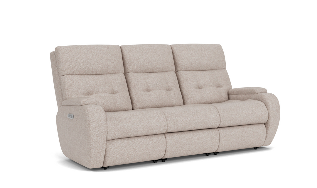 Flexsteel Strait Power Reclining Sofa With Power Headrests-jenniferfurniture