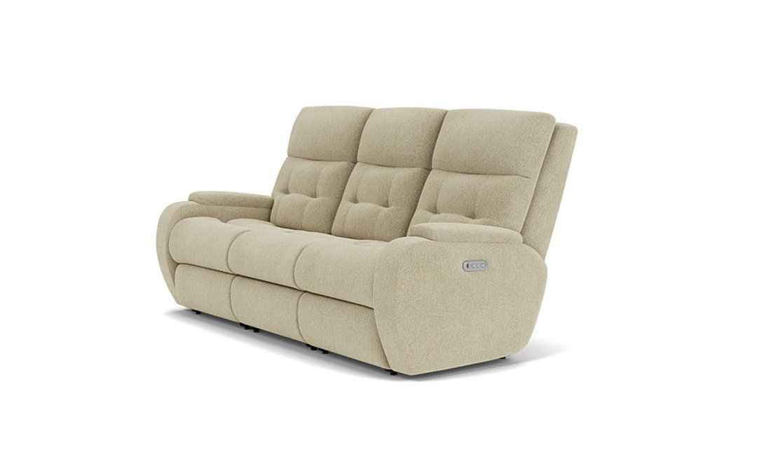 Flexsteel Strait Power Reclining Sofa With Power Headrests-jenniferfurniture