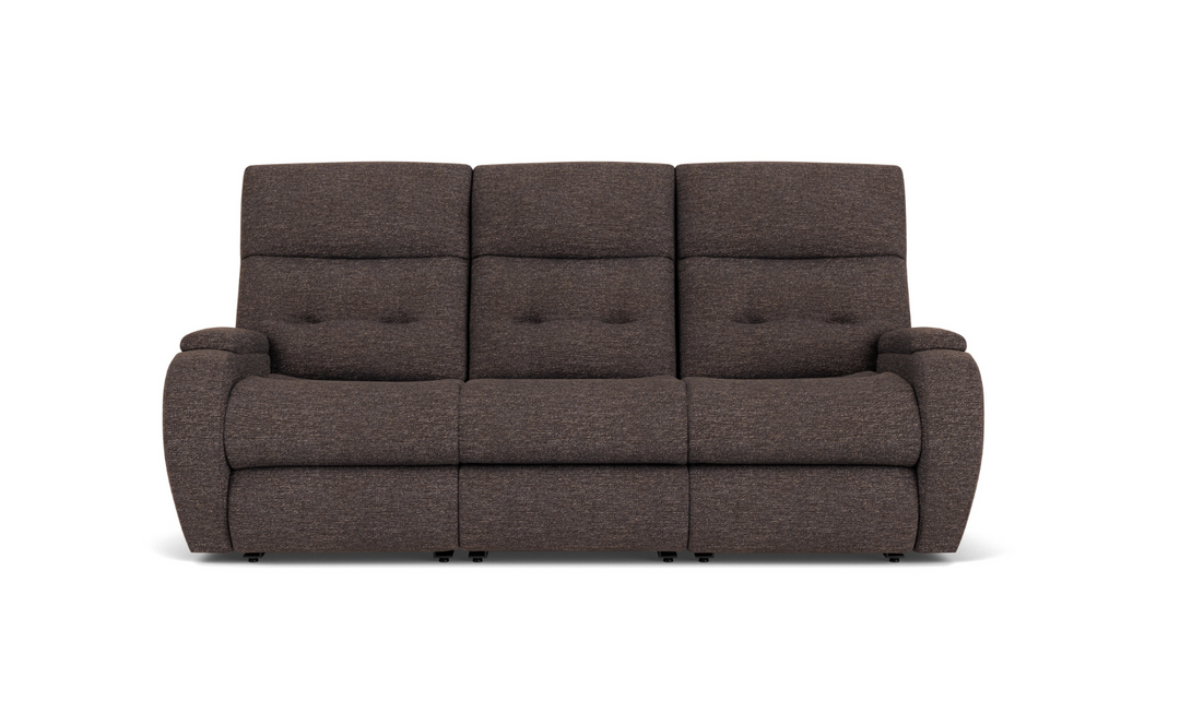 Flexsteel Strait Power Reclining Sofa With Power Headrests-jenniferfurniture