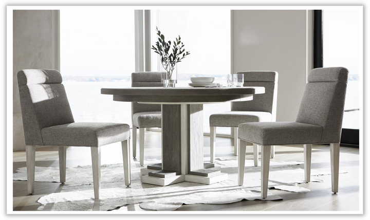 Bernhardt Foundations Round Dining Table with Adjustable Glides