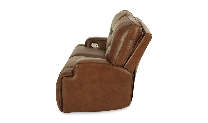 Ashley  Francesca Auburn 3-Seater Leather Power Reclining Sofa