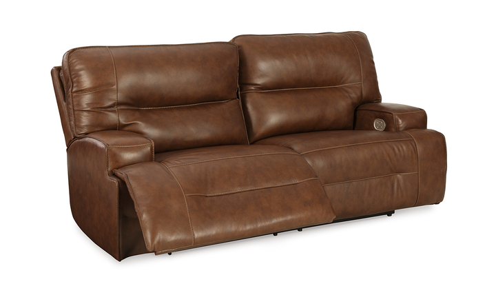 Ashley  Francesca Auburn 3-Seater Leather Power Reclining Sofa