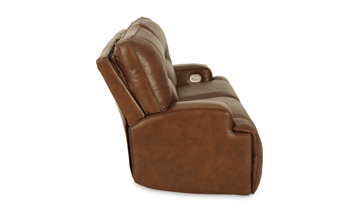 Ashley  Francesca Auburn 3-Seater Leather Power Reclining Sofa