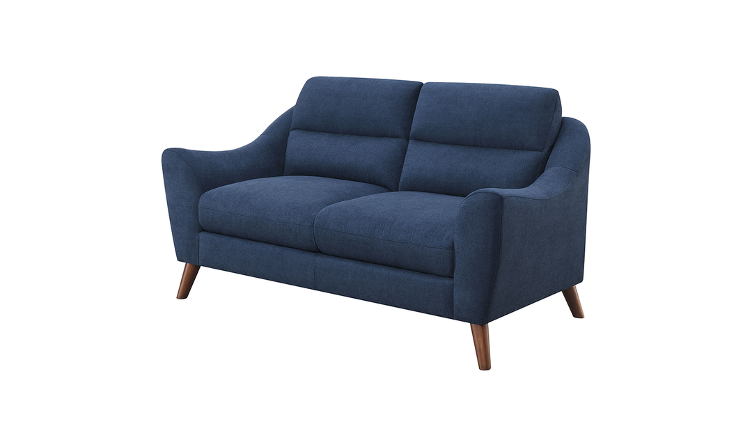 Coaster Furniture Gano Sloped Arm Fabric Loveseat in Blue-Jennifer Furniture