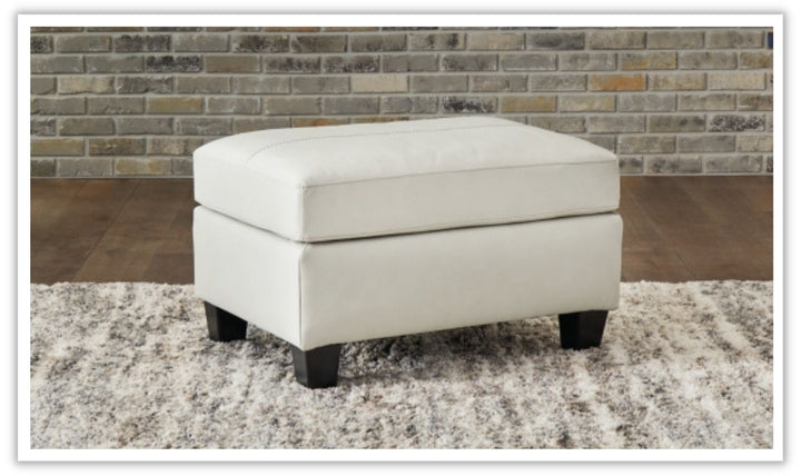 Ashley  Genoa Firmly Cushioned Leather Ottoman