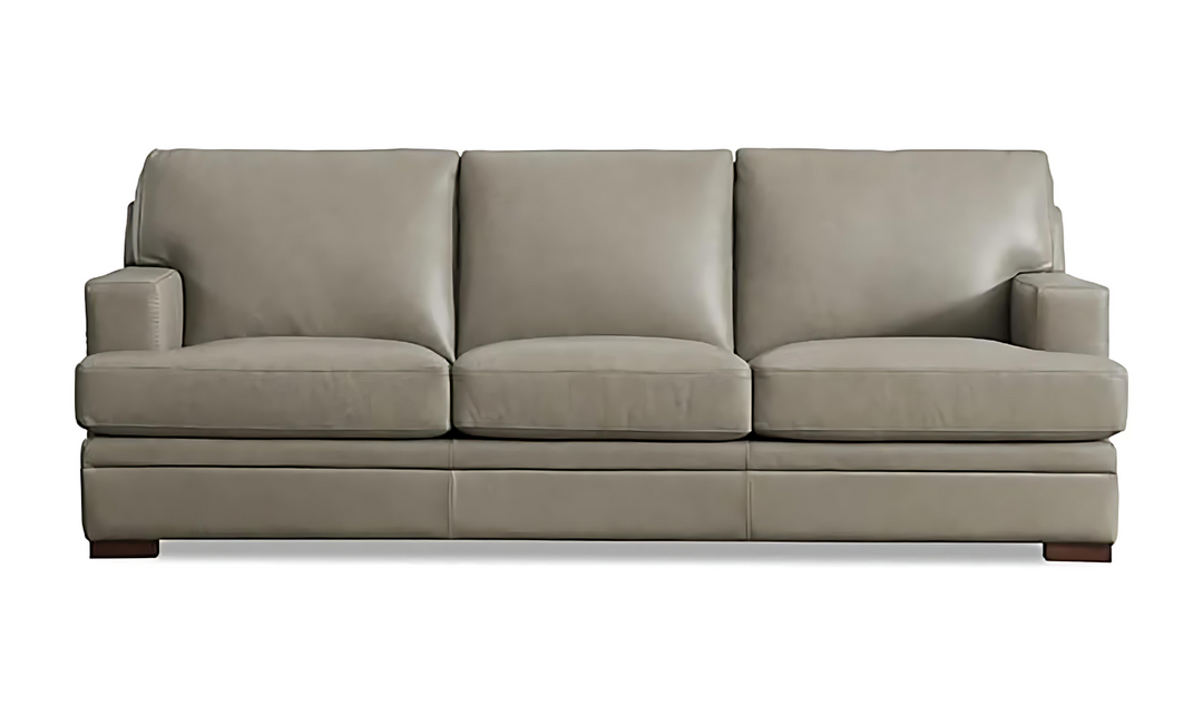 Georgia 3-Seater Leather Sofa With Box Cushions