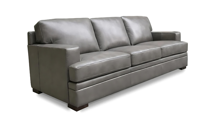 Georgia 3-Seater Leather Sofa With Box Cushions