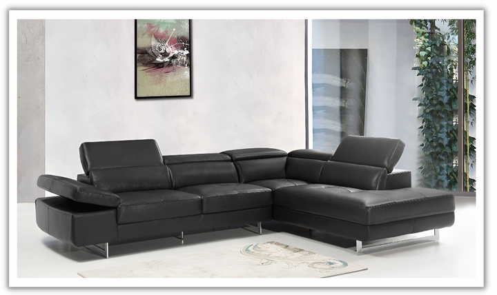 Gio Italia Bart 3-Seater L-shape Leather Sectional Chaise-jennifer furniture