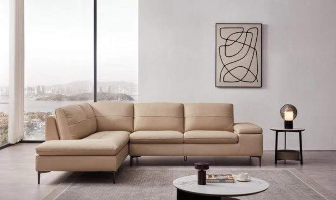 Gio Italia Decker 3-Seater L-Shape Sectional Sofa with Storage Arms