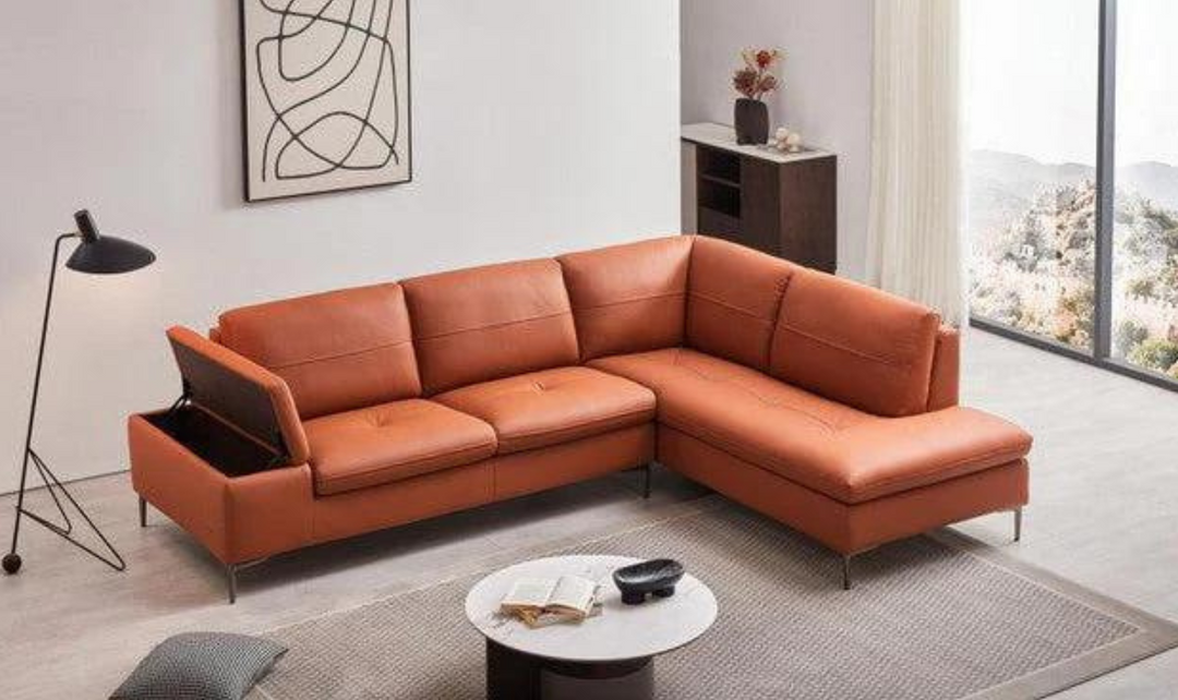 Gio Italia Decker 3-Seater L-Shape Sectional Sofa with Storage Arms