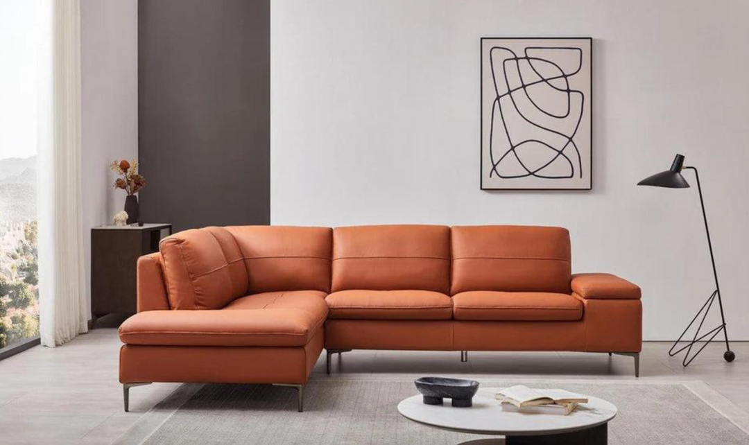 Gio Italia Decker 3-Seater L-Shape Sectional Sofa with Storage Arms