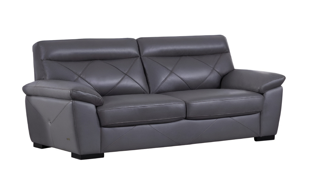 Gio Italia Latitude 2-Seater X-Tufted Leather Stationary Sofa with Headrest-jennifer furniture