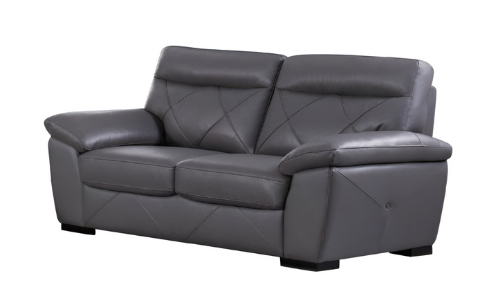 Gio Italia Latitude 2-Seater X-Tufted Leather Stationary Sofa with Headrest-jennifer furniture