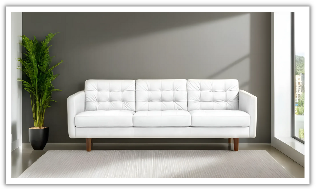 Gio Italia Venere 3- Seater Classic Tufted Leather Sofa-jennifer furniture