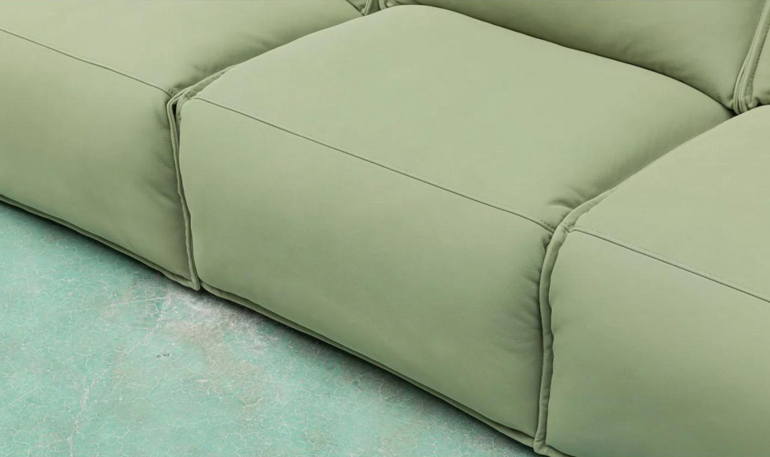 Gio Italia Vittoria 3-Seater Leather Power Reclining Sofa in Green