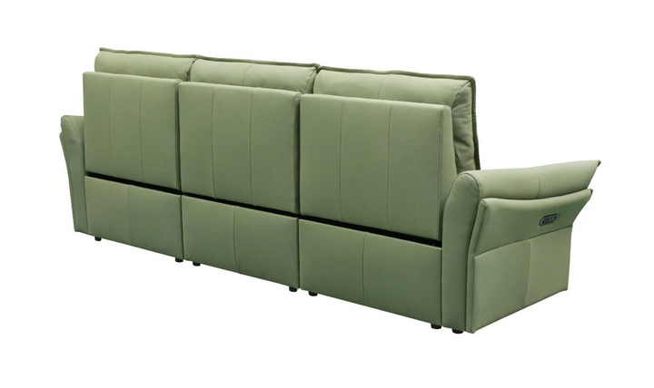 Gio Italia Vittoria 3-Seater Leather Power Reclining Sofa in Green