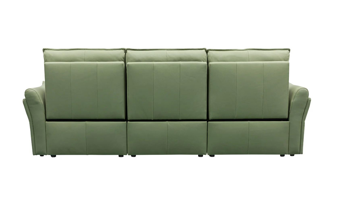 Gio Italia Vittoria 3-Seater Leather Power Reclining Sofa in Green