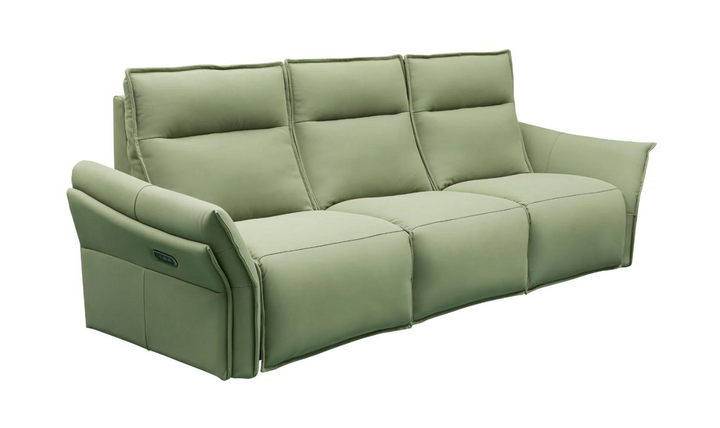 Gio Italia Vittoria 3-Seater Leather Power Reclining Sofa in Green