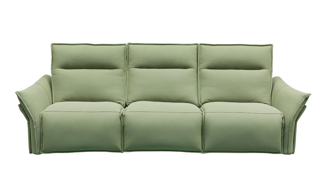 Gio Italia Vittoria 3-Seater Leather Power Reclining Sofa in Green