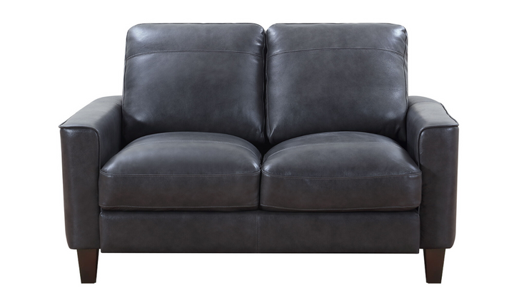 Gio Italia York Stationary Solid Leather Loveseat-jennifer furniture