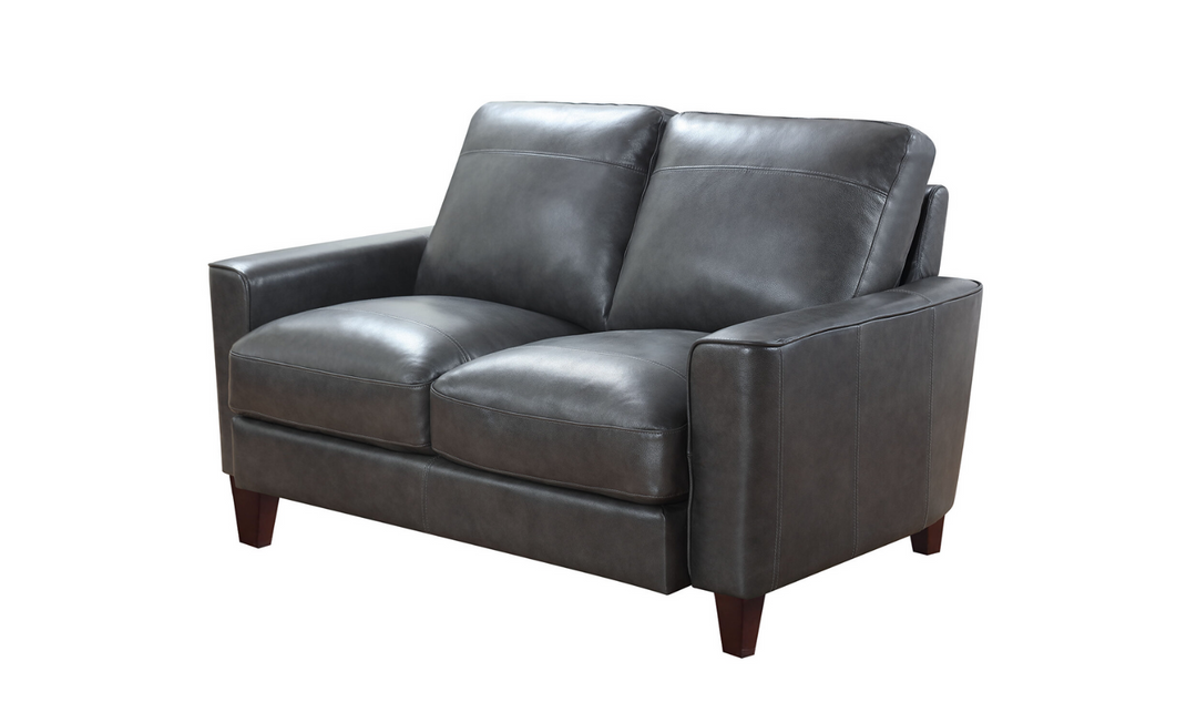 Gio Italia York Stationary Solid Leather Loveseat-jennifer furniture