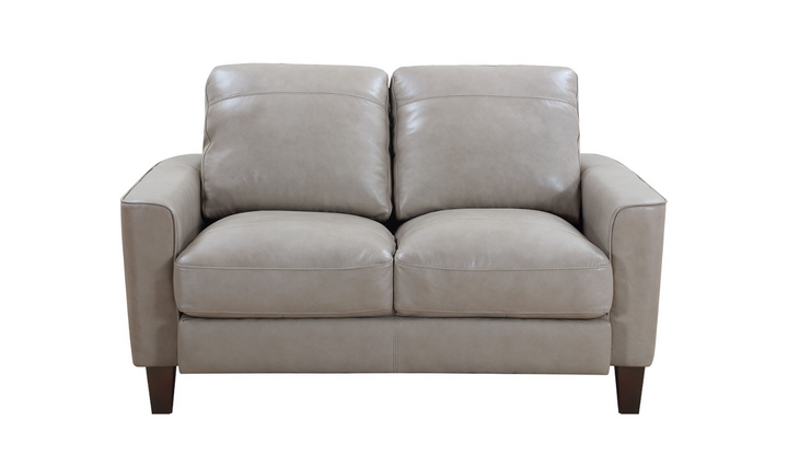 Gio Italia York Stationary Solid Leather Loveseat-jennifer furniture