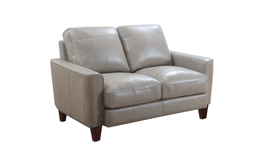 Gio Italia York Stationary Solid Leather Loveseat-jennifer furniture