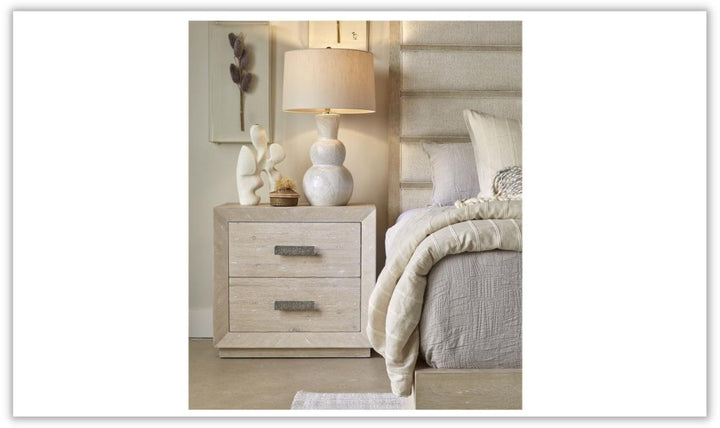 Magnussen Grand White Bedroom Set with Storage in Shiny Finish