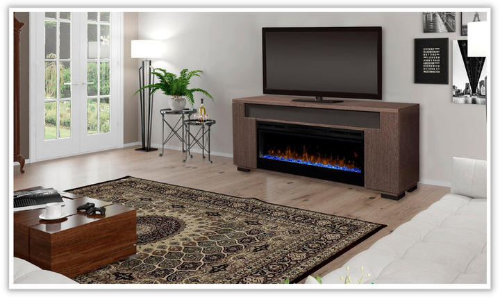 Haley 76" TV Console + Fireplace with Adjustable Flame