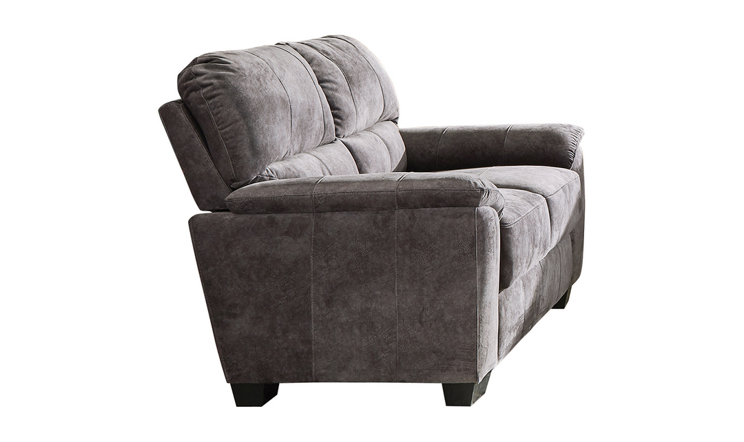 Coaster Furniture Hartsook Velvet Loveseat wtih Pillow Top Arms in Charcoal gray